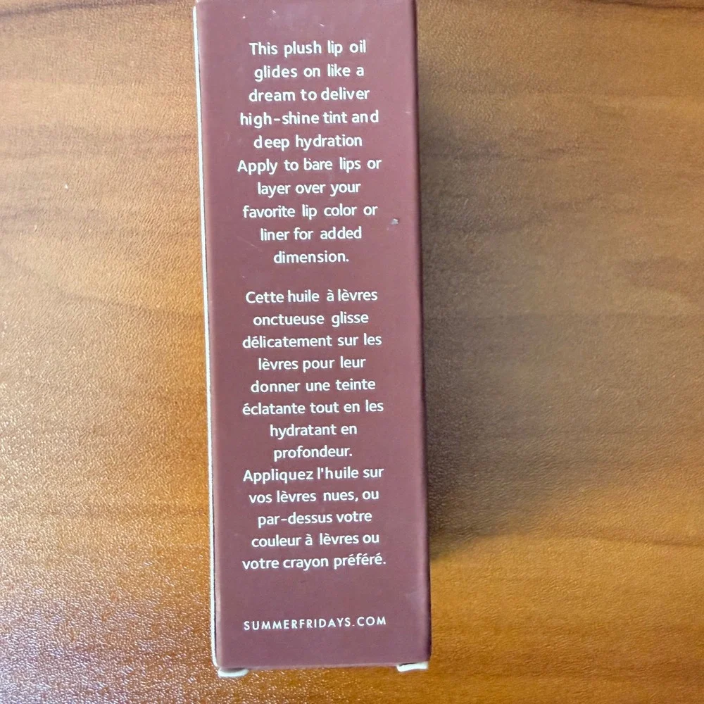 Summer Fridays Dream Lip Oil Rosewood Nights 4.5ml High Shine Tint New in Box